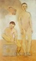 Two Youths 1905s Abstract Nude